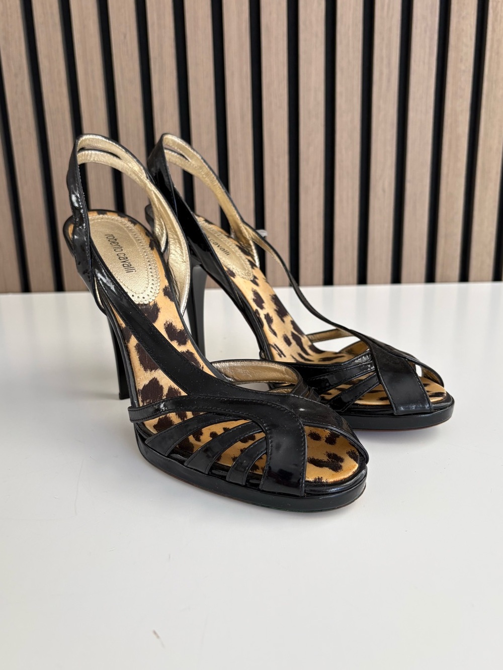 Auth ROBERTO CAVALLI Patent Leather Heels